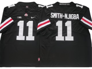 Ohio State Buckeyes #11 Jaxon Smith-Njigba Black/White College Jersey