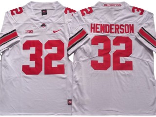 Ohio State Buckeyes #32 TreVeyon Henderson White College Jersey