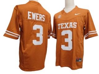 Texas Longhorns #3 Quinn Ewers Orange Vapor F.U.S.E. Limited Jersey