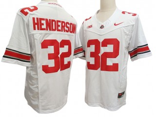 Ohio State Buckeyes #32 TreVeyon Henderson White Vapor F.U.S.E. Limited Jersey