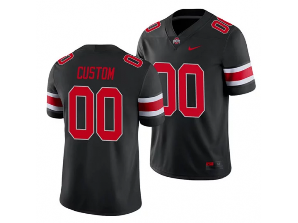 Custom Ohio State Buckeyes Black Football Jersey