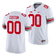 Custom Ohio State Buckeyes White Football Jersey