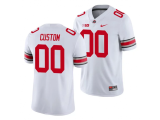 Custom Ohio State Buckeyes White Football Jersey