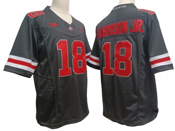 Ohio State Buckeyes #18 Marvin Harrison Jr. Black Vapor F.U.S.E. Limited Jersey