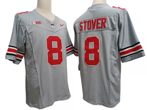 Ohio State Buckeyes #8 Cade Stover Gray Vapor F.U.S.E. Limited Jersey