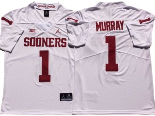 Oklahoma Sooners #1 Kyler Murray White Football Jersey