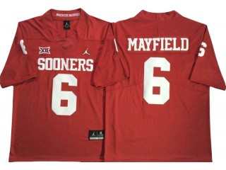 Oklahoma Sooners #6 Baker Mayfield Cream Football Alternate Jersey