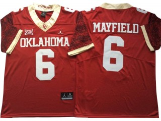 Oklahoma Sooners #6 Baker Mayfield Red Football Alternate Jersey