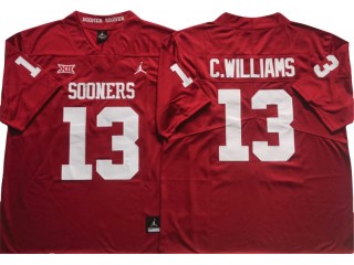 Oklahoma Sooners #13 Caleb Williams Red Football Jersey