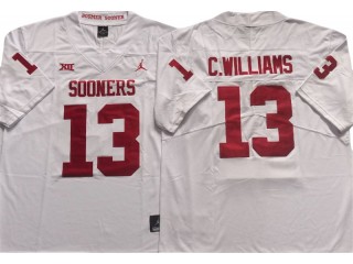 Oklahoma Sooners #13 Caleb Williams White Football Jersey