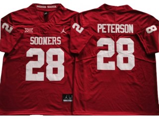 Oklahoma Sooners #28 Adrian Peterson Red Football Jersey