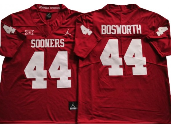 Oklahoma Sooners #44 Brian Bosworth Red Football Jersey