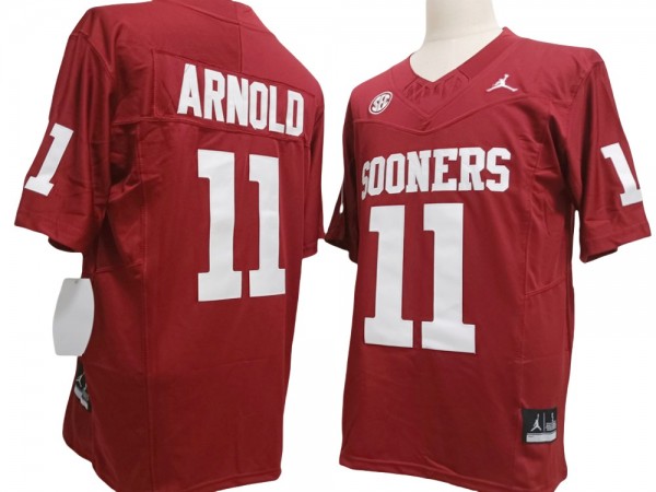 Oklahoma Sooners #11 Jackson Arnold Red Vapor F.U.S.E. Limited Jersey