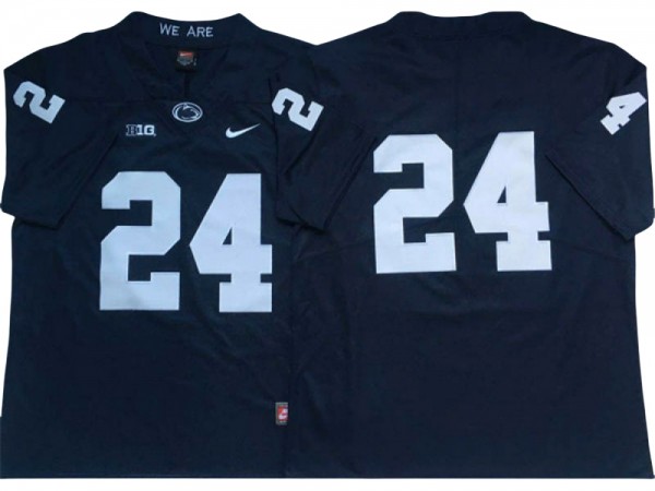 Penn State Nittany Lions #24 Navy Football Jersey