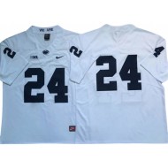 Penn State Nittany Lions #24 White Football Jersey