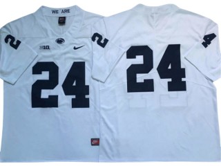 Penn State Nittany Lions #24 White Football Jersey