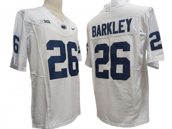 Penn State Nittany Lions #26 Saquon Barkley White Vapor F.U.S.E. Jersey