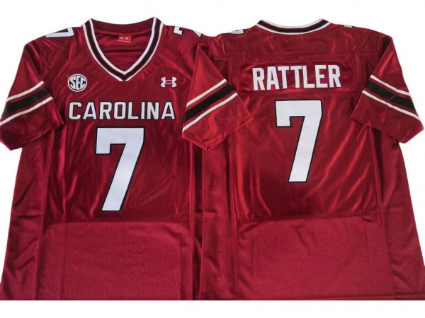 South Carolina Gamecock #7 Spencer Rattler Red College Jersey