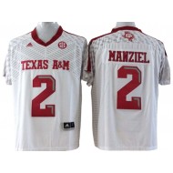 Texas A&M Aggies #2 Johnny Manziel White Football Jersey