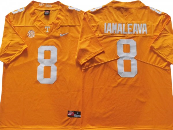 Tennessee Volunteers #8 Nico Iamaleava Orange Football Jersey