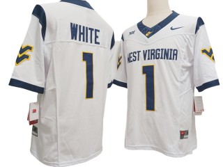 West Virginia Mountaineers #1 Jahiem White White Vapor F.U.S.E. Limited Jersey