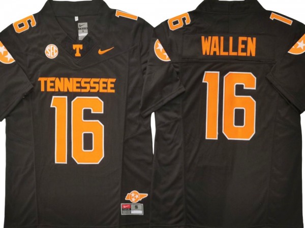 Tennessee Volunteers #16 Black Vapor F.U.S.E. Limited Team Logo Jersey - Morgan Wallen