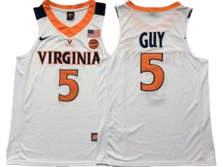 Virginia Cavaliers #5 Kyle Guy White College Basketball Jersey - Custom