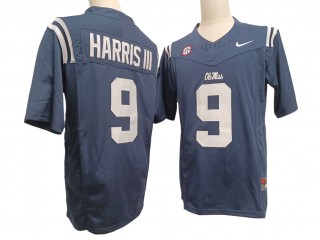 Ole Miss Rebels #9 Tre Harris III Navy Vapor F.U.S.E. Limited Jersey