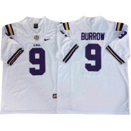 LSU Tigers #9  White Football Jersey - Joe Burrow 