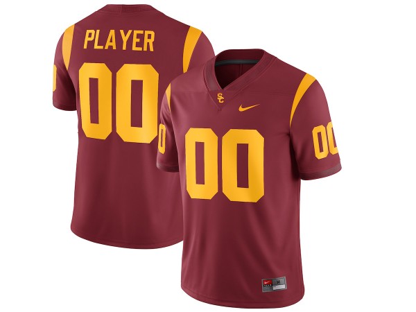 Custom USC Trojans Red Football Jersey