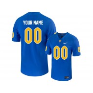 Custom Pittsburgh Panthers Blue Football Jersey