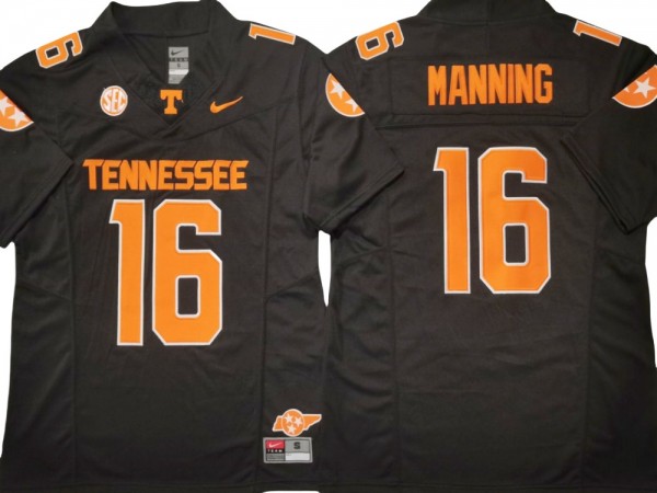 Tennessee Volunteers #16 Black Vapor F.U.S.E. Limited Team Logo Jersey - Peyton Manning