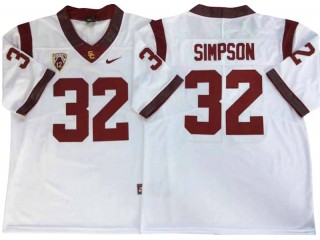 USC Trojans #32 O. J. Simpson White Football Jersey