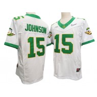 Oregon Ducks #15 Tez Johnson White Vapor F.U.S.E. Limited Jersey