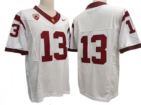 USC Trojans #13 Caleb Williams White Vapor F.U.S.E. Limited Jersey