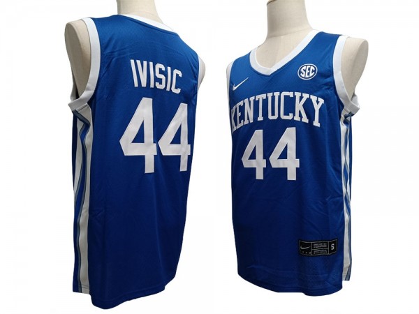 Kentucky Wildcats #44 Zvonimir Ivisic Blue Basketball Jersey