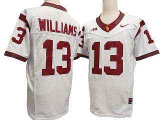 USC Trojans #13 Caleb Williams White Vapor F.U.S.E. Limited Jersey