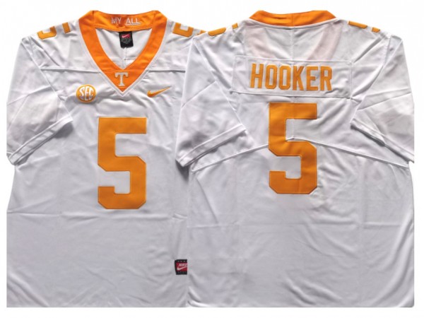 Tennessee Volunteers #5 Hendon Hooker White Football Jersey