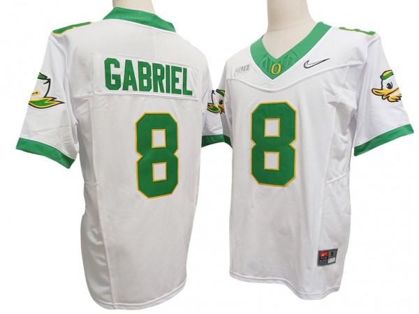 Oregon Ducks #8 Dillon Gabriel White Vapor F.U.S.E. Limited Jersey