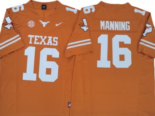 NCAA Texas Longhorns #16 Arch Manning Orange Vapor F.U.S.E. Limited Jersey - Texas logo