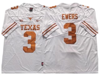 Texas Longhorns #3 Quinn Ewers White Football Jersey