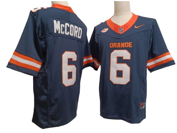 Syracuse Orange #6 Kyle McCord Navy Vapor F.U.S.E. Limited Jersey