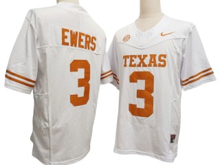 Texas Longhorns #3 Quinn Ewers White Vapor F.U.S.E. Limited Jersey