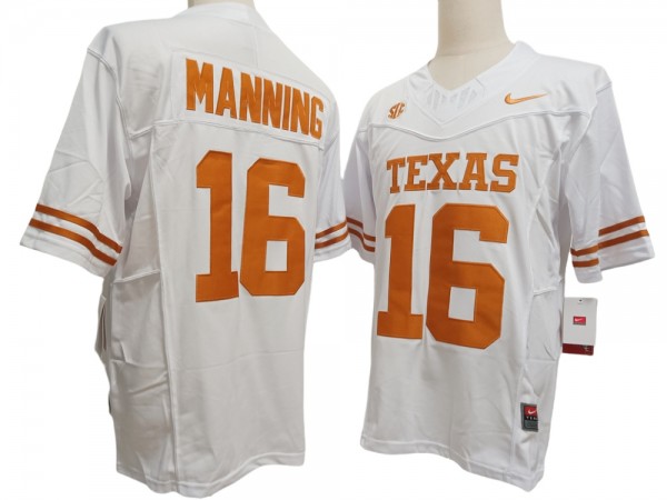 Texas Longhorns #16 Arch Manning White Vapor F.U.S.E. Limited Jersey