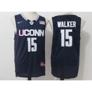 UConn Huskies #15 Kemba Walker Navy College Basketball Jersey