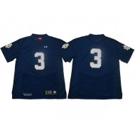 Notre Dame Fighting Irish #3 Navy College Football Jersey