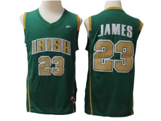 Irish High School #23 LeBron James Green Basketball Jersey - Custom