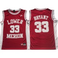 Lower Merion High School #33 Kobe Bryant Red Basketball Jersey