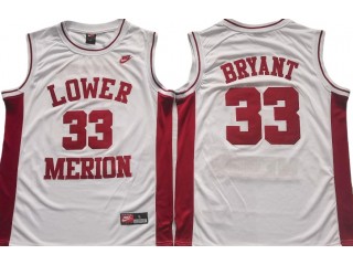 Lower Merion High School #33 Kobe Bryant White Basketball Jersey