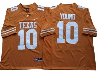 Texas Longhorns #10 Vince Young Orange Football Jersey